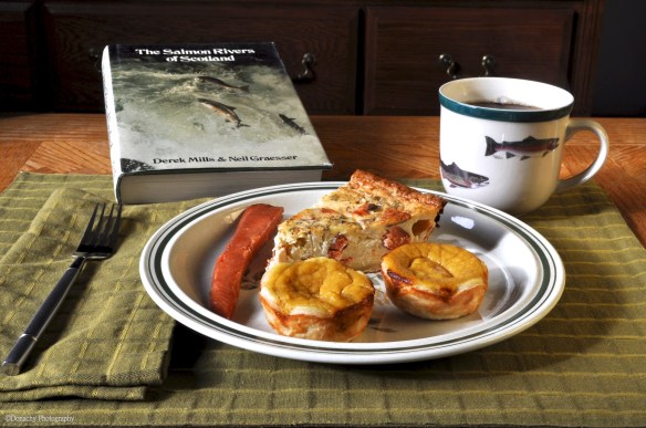 Smoked salmon quiche & squash tart n