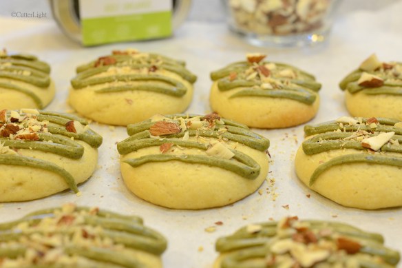 matcha almond tea butter cookies wide n