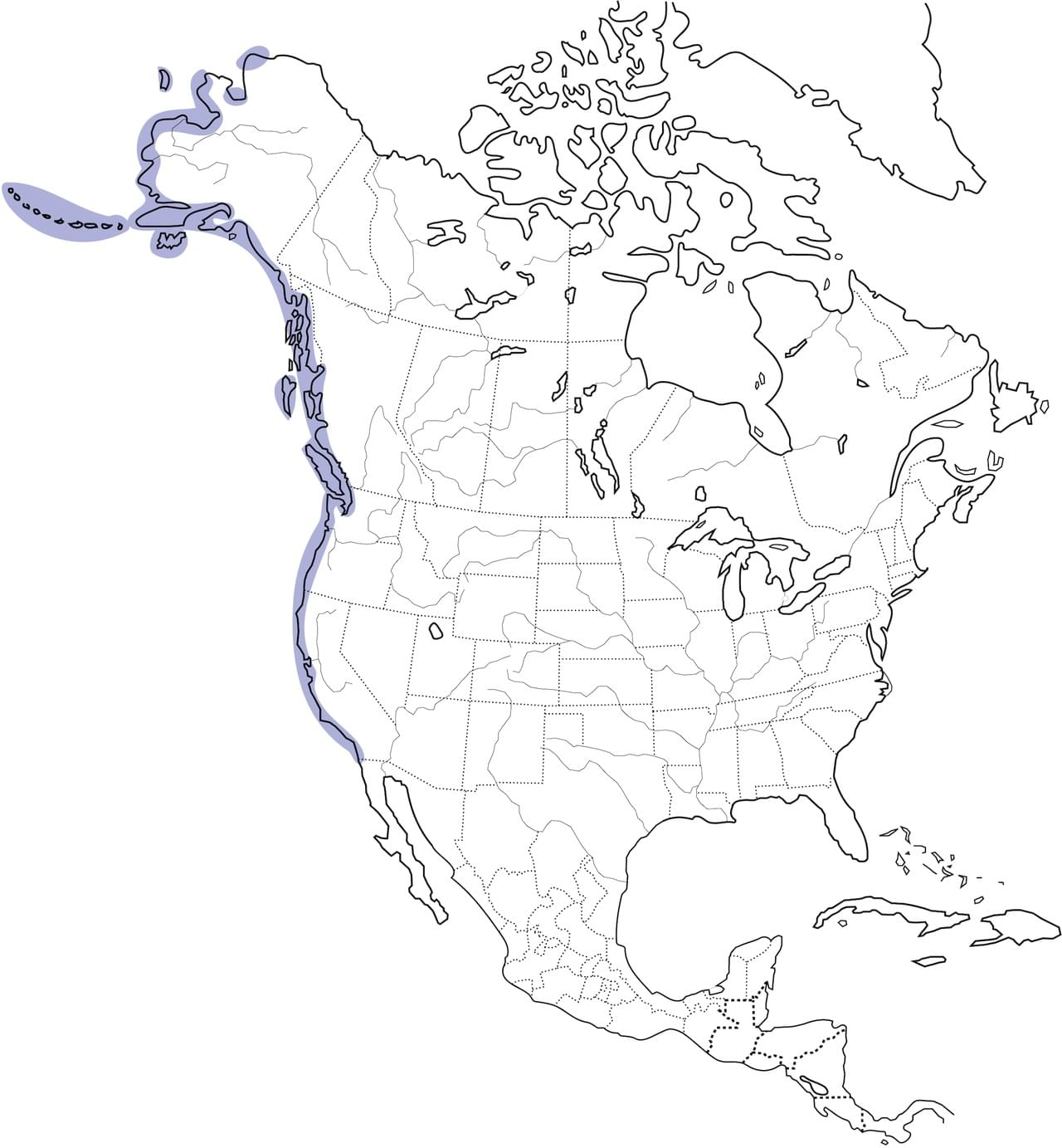 Pigeon Guillemot Range Map